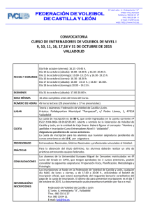 información é inscripción - Federación de Voleibol de Castilla y León
