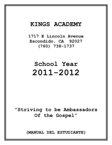 Escondido Apostolic Church Kings Academy