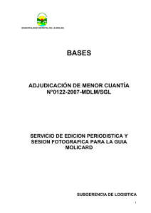 BASES - Municipalidad de La Molina