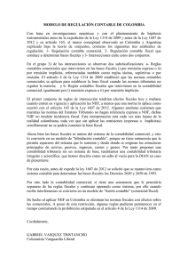 MODELO DE REGULACIÓN CONTABLE DE COLOMBIA