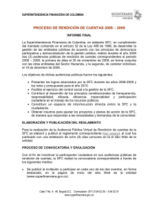 Informe final Audiencias Públicas 2008 - 2009