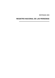 ENTIDAD 200 REGISTRO NACIONAL DE LAS PERSONAS