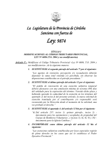 La Legislatura de la Provincia de Córdoba
