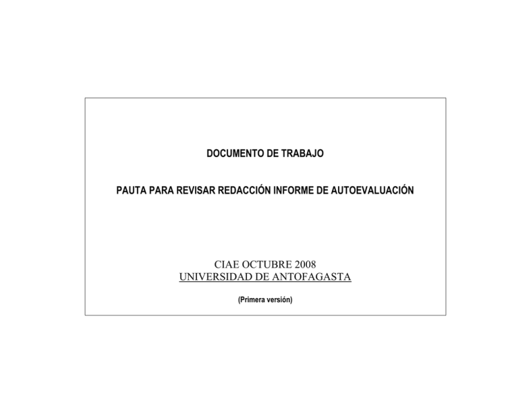PAUTA PARA REVISAR REDACCIÓN