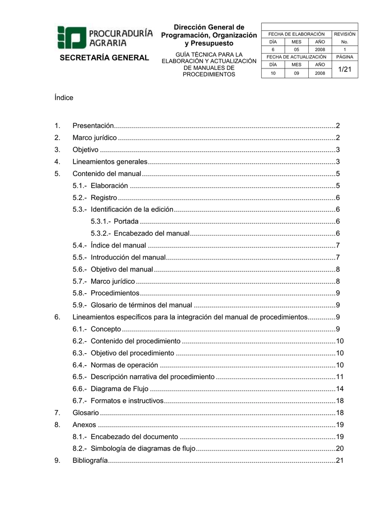 6 Guía Técnica Para La Elaboración Y Actualización De Manuales De