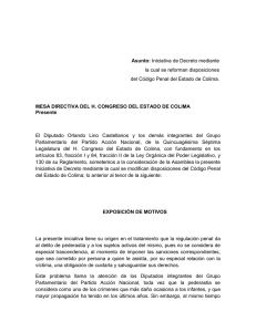 Asunto: MESA DIRECTIVA DEL H. CONGRESO DEL ESTADO DE COLIMA Presente