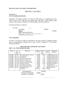 Pr&aacute;ctica Caja Chica: Ejercicios Contables y Asientos