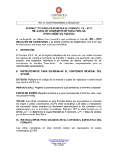INST CB-0112 RELACIÓN COMISIONES DE DUDA PÚBLICA