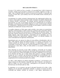 Declaracion 12 de Octubre - violencia contra ninios mapuches