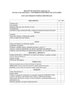 Lista de chequeo Normas Editoriales - Revista UIS