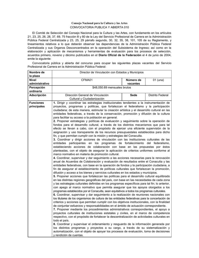 Consejo Nacional para la Cultura y las Artes