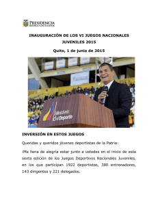 DEPORTES - Presidencia de la Rep&uacute;blica del Ecuador