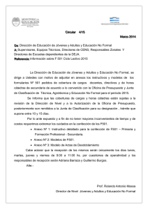 Instructivo F501 - Ministerio de Educación de la Provincia de Tucumán