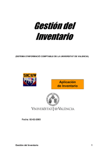 Gesti&oacute;n del Inventario UV: Manual SICUV