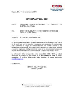 CIRCULAR096-2008 - CREG Comisión de Regulación de