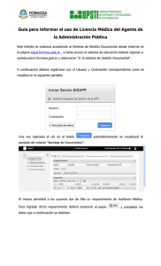 Guía para informar el uso de Licencia Médica del Agente de la