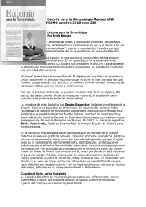 Eutonia para la fibromialgia Revista UNO MISMO octubre 2010 num