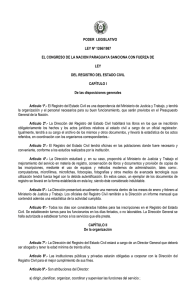 del registro del estado civil