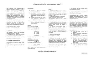 ¿Cómo se aplican los descuentos por faltas?