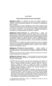 LEY Nº 687-P REGULACIÓN DE ESPECTÁCULOS NOCTURNOS