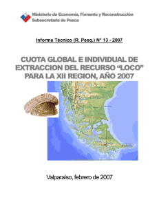 CUOTA GLOBAL DE EXTRACCION “LOCO” XII REGION, AÑO 2006