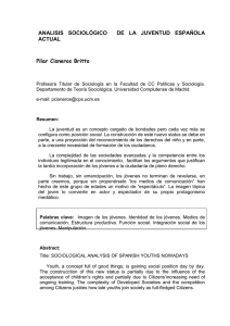 analisis sociológico de la juventud española actual