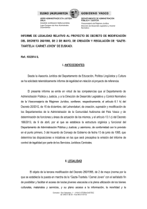 INFORME  DE  LEGALIDAD  RELATIVO  AL ... DEL  DECRETO  260/1995,  DE  2 ...