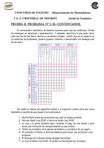 CONCURSO DE INGENIO   (Departamento de Matemáticas) Alcalá de Guadaíra