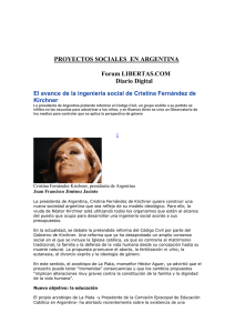 PROYECTOS SOCIALES EN ARGENTINA, publicado por Forum