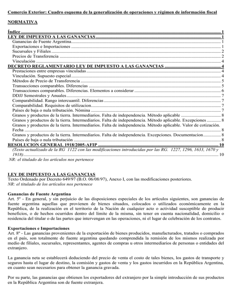 Ley De Ganancias, Decreto Reglamentario Y Resolución AFIP