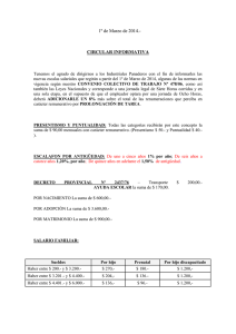 Escala Salarial - Marzo 2014 - Sindicato de Panaderos de Villa María