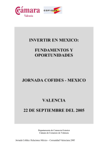 Dossier Informativo México - Cámara de Comercio de Valencia