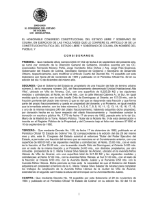 DECRETO No. 19 - Congreso del Estado de Colima