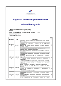 Plaguicidas (Villaguay) - Facultad de Ciencia y Tecnología