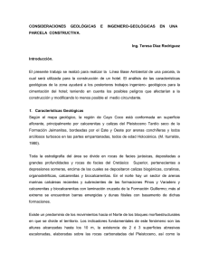 CONSIDERACIONES  GEOLÓGICAS  E  INGENIERO-GEOLÓGICAS  EN ... PARCELA  CONSTRUCTIVA.  Ing. Teresa Díaz Rodríguez