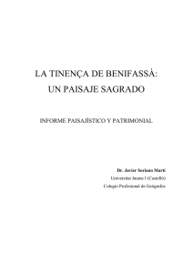 el Informe Paisajístico y Patrimonial del Dr. Javier Soriano
