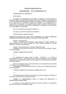 DECRETO LEGISLATIVO N&ordm; 953