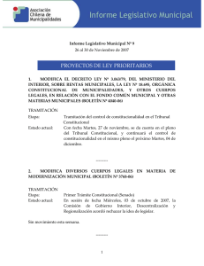 Informe Legislativo Municipal Nº 1