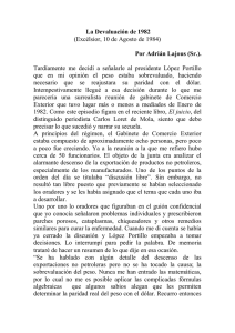 La Devaluación de 1982  Por Adrián Lajous (Sr.).