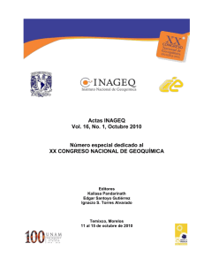ACTAS-INAGEQ - Instituto Nacional de Geoquímica