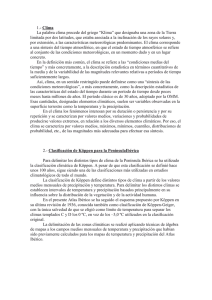 Clasificaci&oacute;n de K&ouml;ppen para la pen&iacute;nsula ib&eacute;rica
