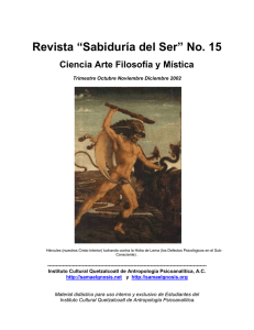Sabiduría del Ser No. 15 - Instituto Cultural Quetzalcoatl