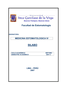 SILABO  Facultad de Estomatología MEDICINA ESTOMATOLOGICA IV