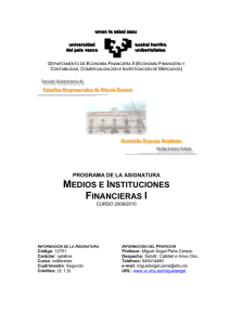 Programa 09-10 12750 Medios e Instituciones Financieras I