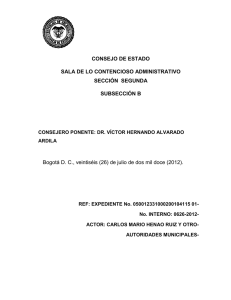 consejero ponente: dr. v&iacute;ctor hernando alvarado ardila
