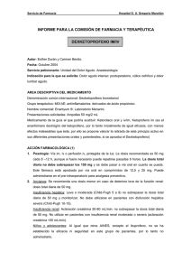 INFORME PARA LA COMISIÓN DE FARMACIA Y TERAPÉUTICA DEXKETOPROFENO IM/IV