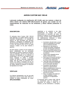AKRON CUSTOM CI-4 15w40 - Distribuidora de Lubricantes MARAL