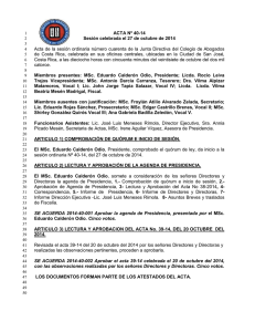 Acta Nº 40 - Colegio de Abogados y Abogadas de Costa Rica