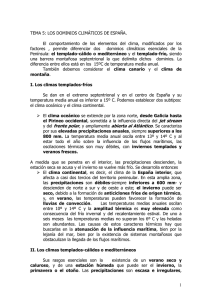Tema 5: Los dominios climáticos de España: matices regionales