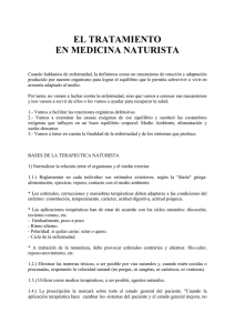 Tratamiento en Medicina Naturista. Dr. Pablo Saz Peiro